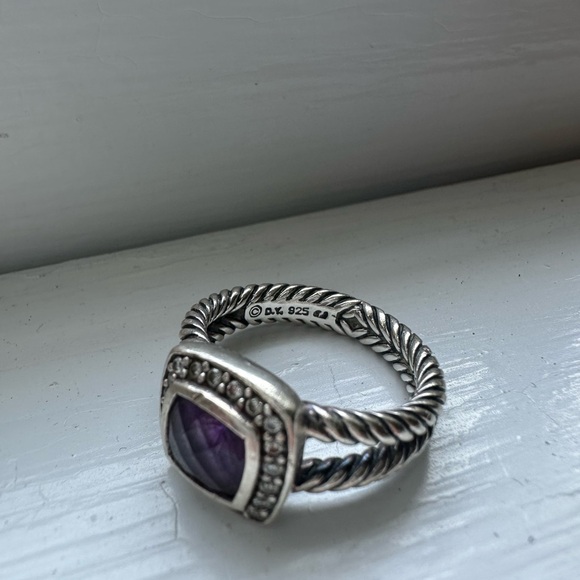 David Yurman Petite Albion Ring
Sterling Silver with Amethyst and Diamonds, 7mm - Picture 5 of 6